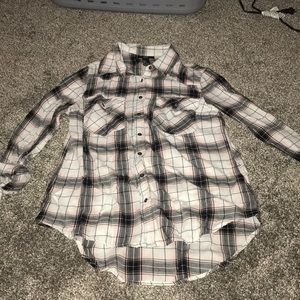 Black, Pink, and White flannel